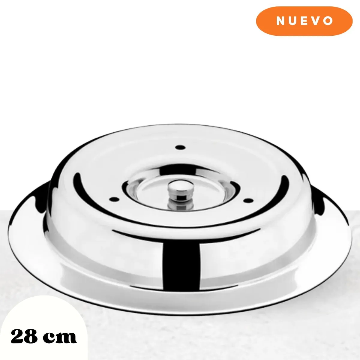 TRAMONTINA - Campana para Plato Tramontina Service Acero Inoxidable 28 cm