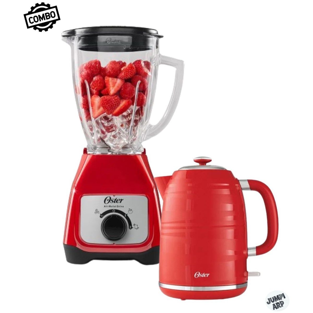 OSTER - Combo oster licuadora blstkag rrd  hervidor bvstkt4177rd - rojo