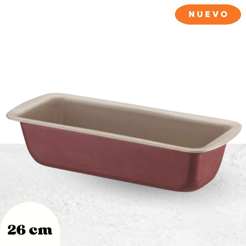 TRAMONTINA - Molde para pan Tramontina  antiadherente Starflon Max roja 26 cm 1,4 L