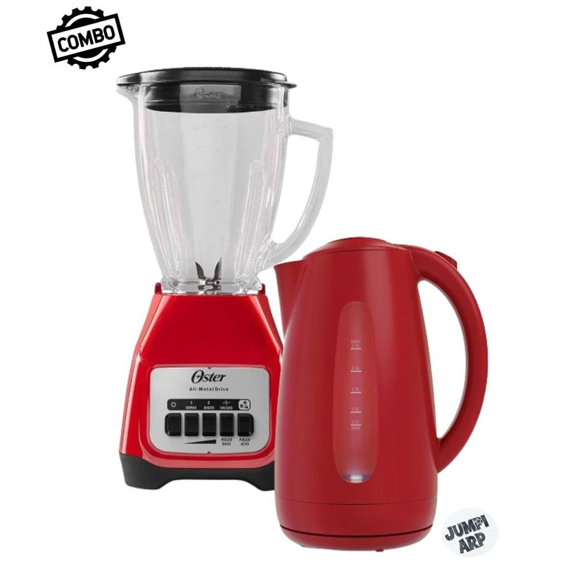 OSTER - Combo Oster Licuadora Blstkag Rpb + Hervidor Eléctrico Bvstked889r
