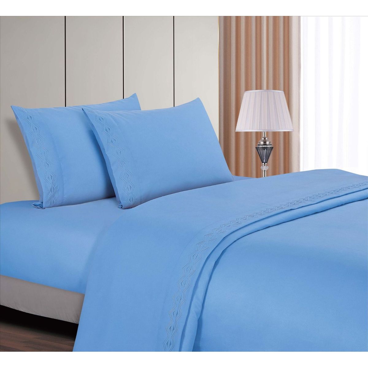 CASATEX - JUEGO DE SABANAS 1.5 PLZ 100% ALGODÓN CON BORDADO