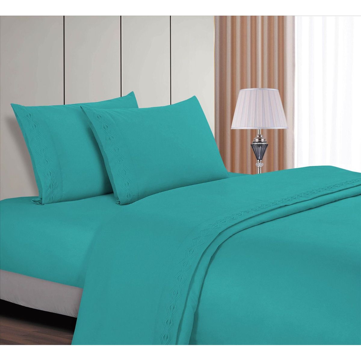 CASATEX - JUEGO DE SABANAS 1,5 PLZ 100% ALGODÓN CON BORDADO