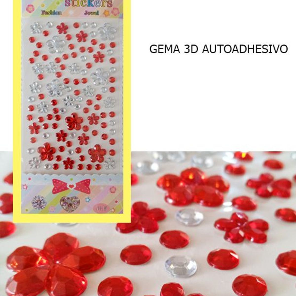 GENERICO - Gema Sticker Para Decoracion Arete Autoadhesivo