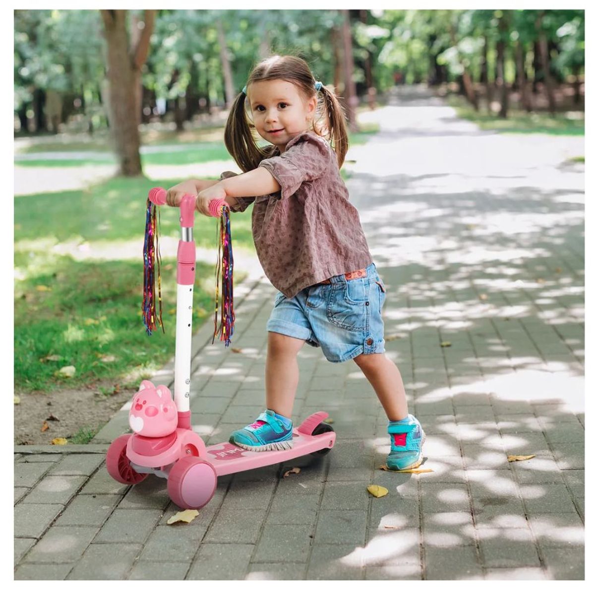 GENERICO - Scooter Kawaii Musical Full Luces Para Niños 2 en 1