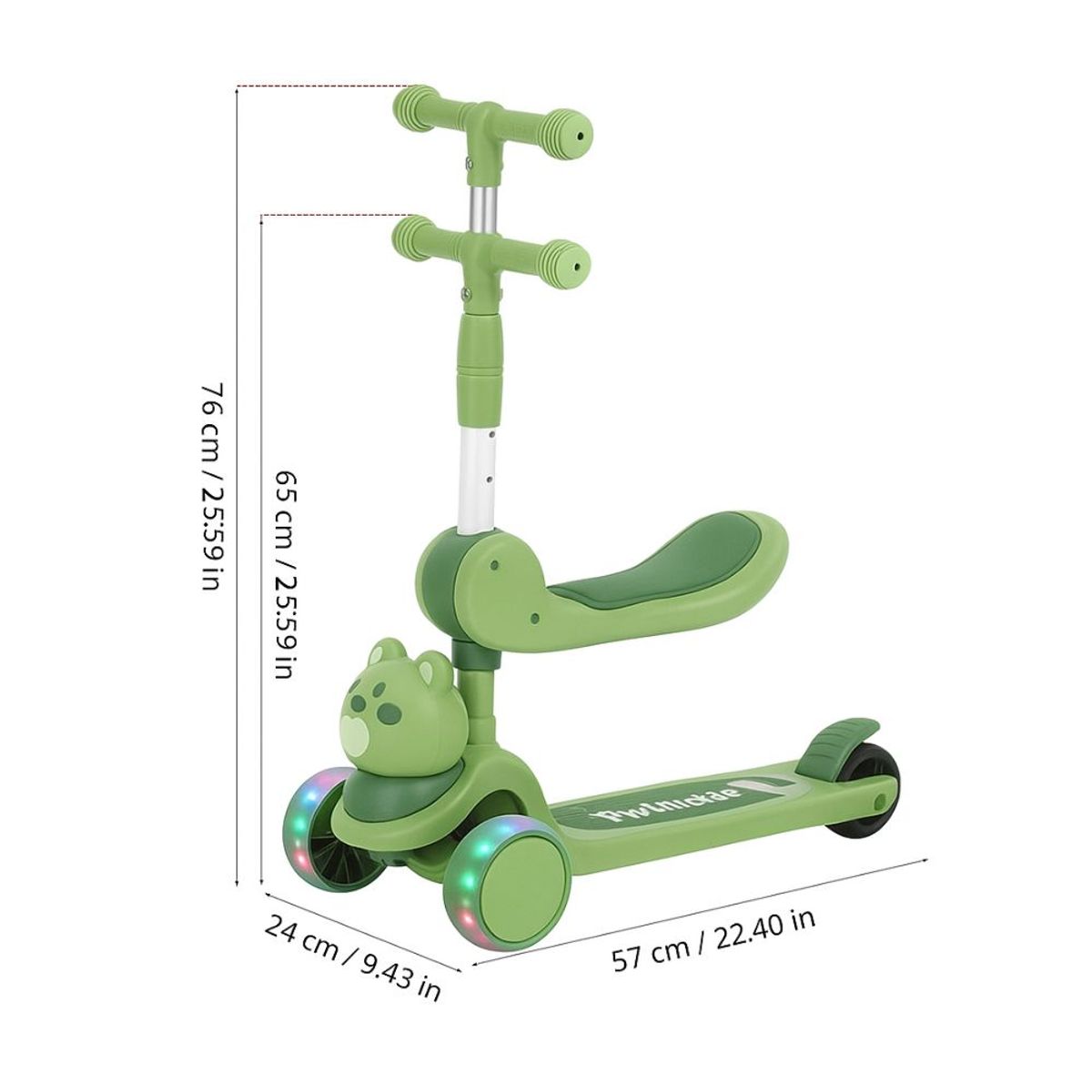 GENERICO - Scooter Kawaii  Musical Full Luces Para Niños 2 en 1