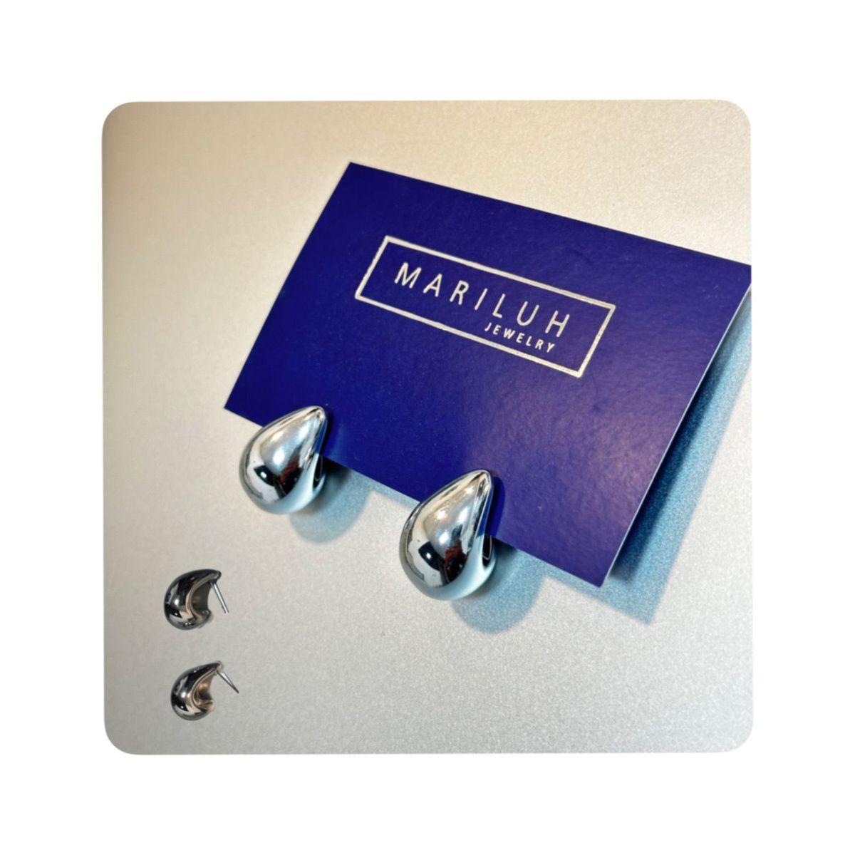 GENERICO - Aretes Acero - Gotas M Pequeñas Plateadas