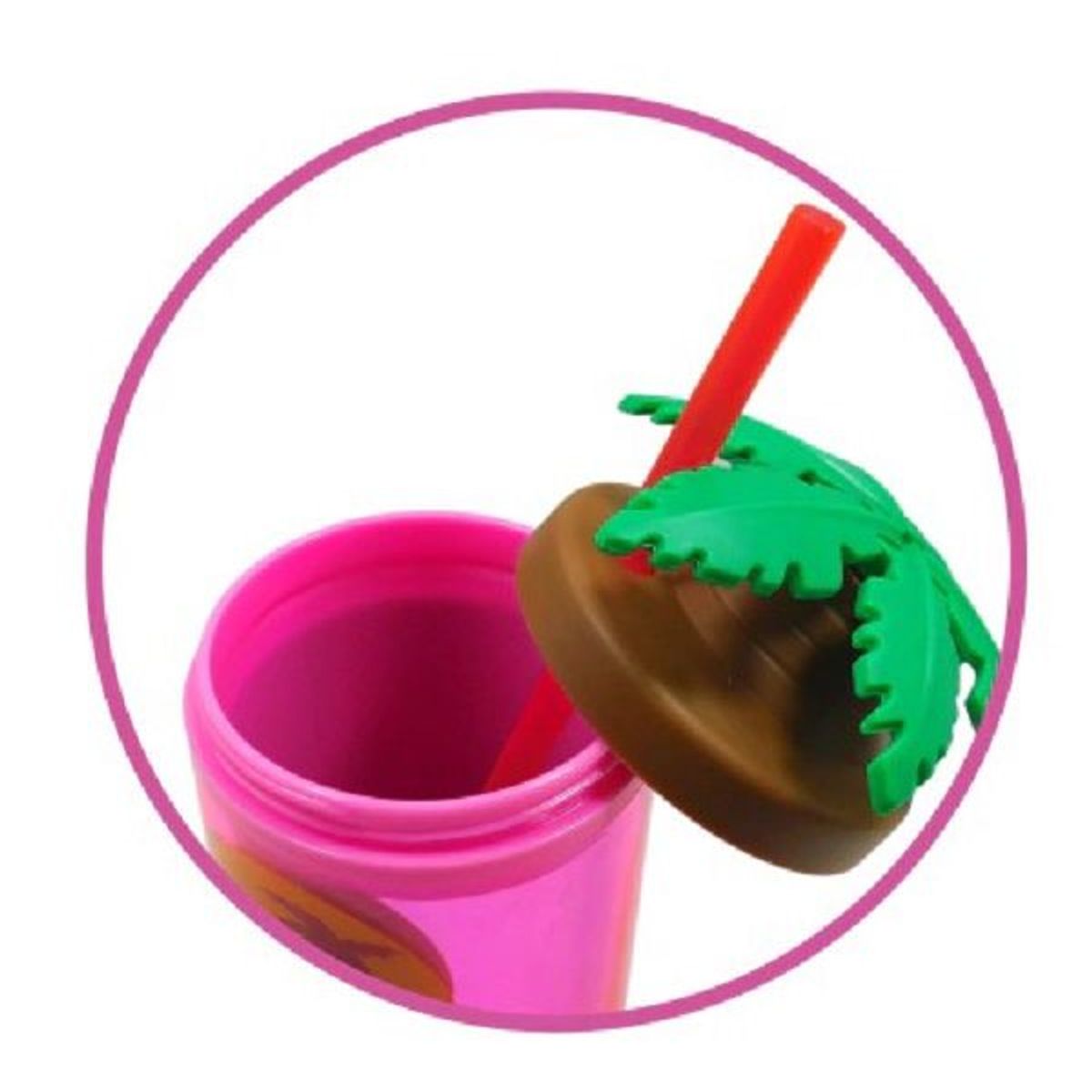 GENERICO - Vaso Tomatodo Acrílico Tropic Palmera Anaranjado