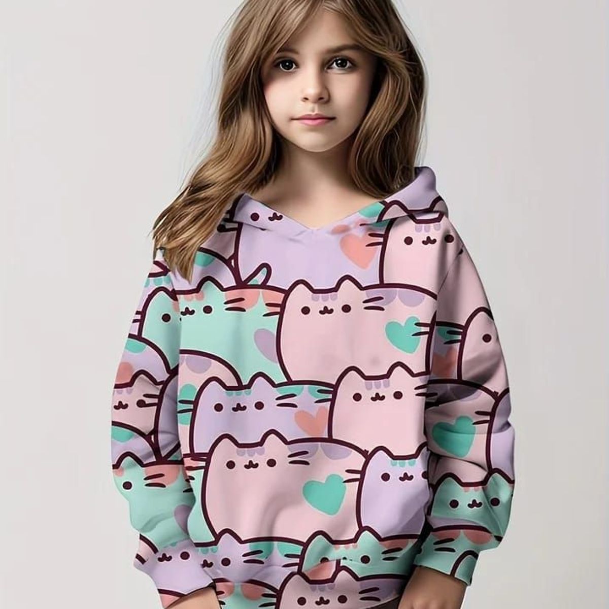 GENERICO - POLERA DE GATOS PARA NIÑA