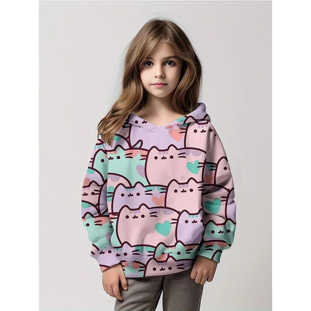 GENERICO - POLERA DE GATOS PARA NIÑA