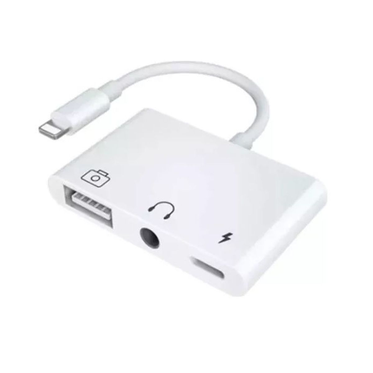 OEM - Convertidor adaptador 3 en 1 Lightning a USB OTG/Audio/Carga Lightning