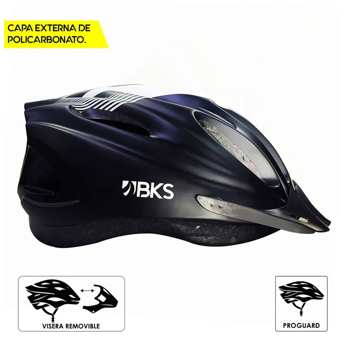BKS - Casco Ciclismo Ruta Bmx Bicicleta Mtb Profesional Bks H350