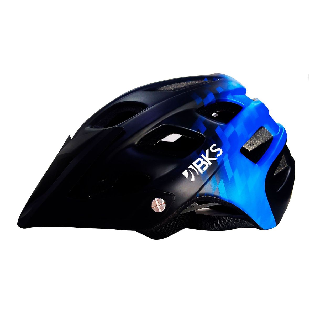 BKS - Casco De Bicicleta Para Adultos Mtb Talla M Negro-Azul