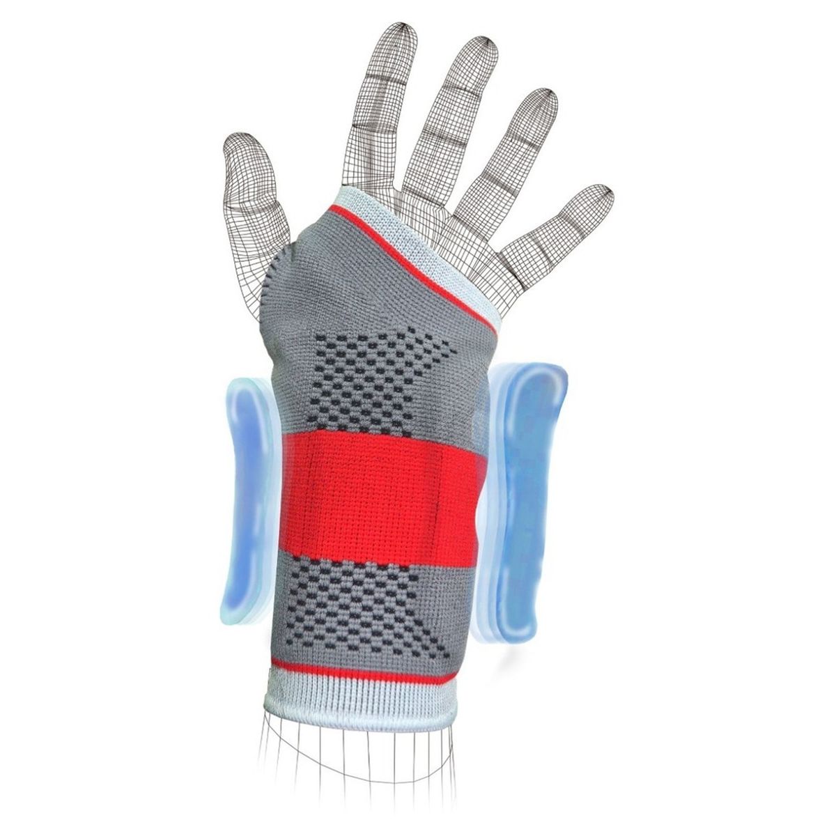 K6 FITNESS - Muñequera Deportiva Ortopédica Medicinal K6