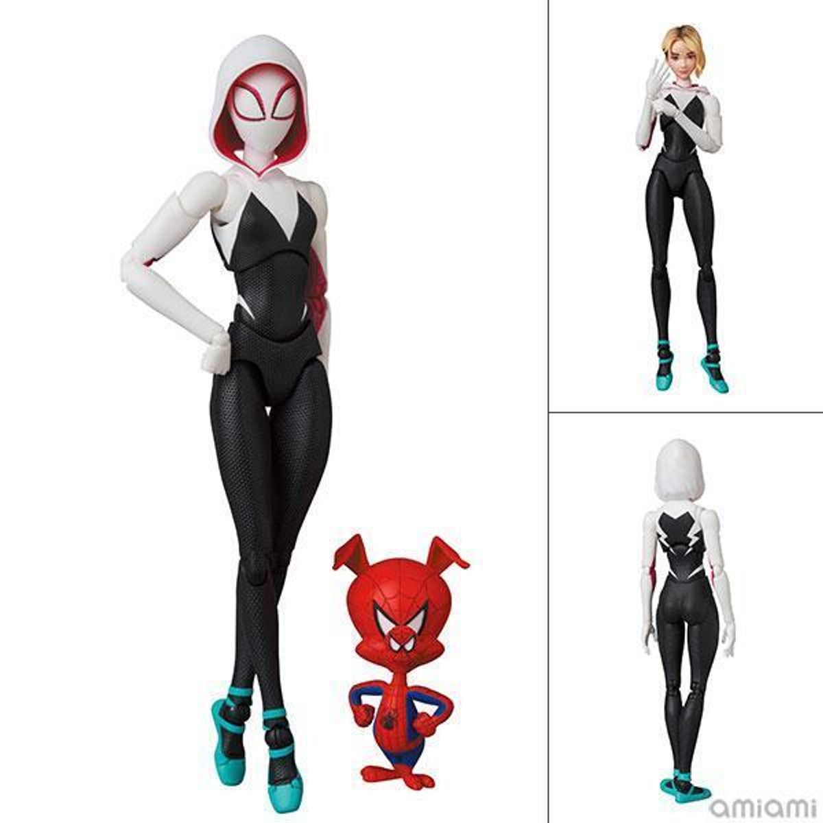 MARVEL - Spiderman Spider-verse Mafex 134 Spider-gwen & Spider-ham