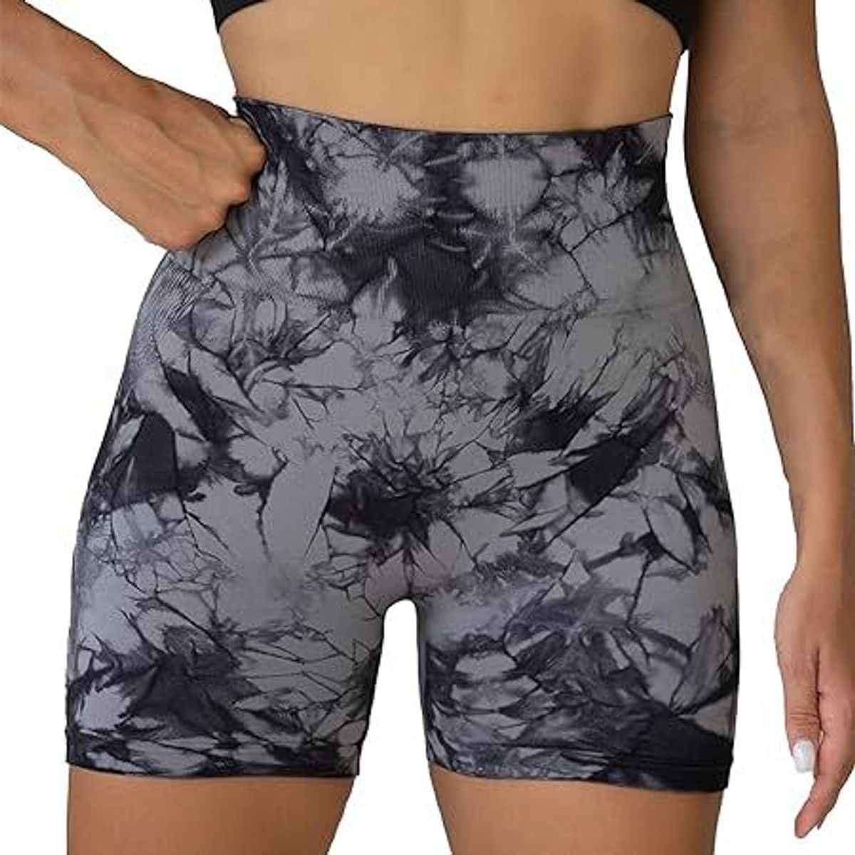 GENERICO - Short Deportivo Tie Dye para Mujer Scrunch Butt