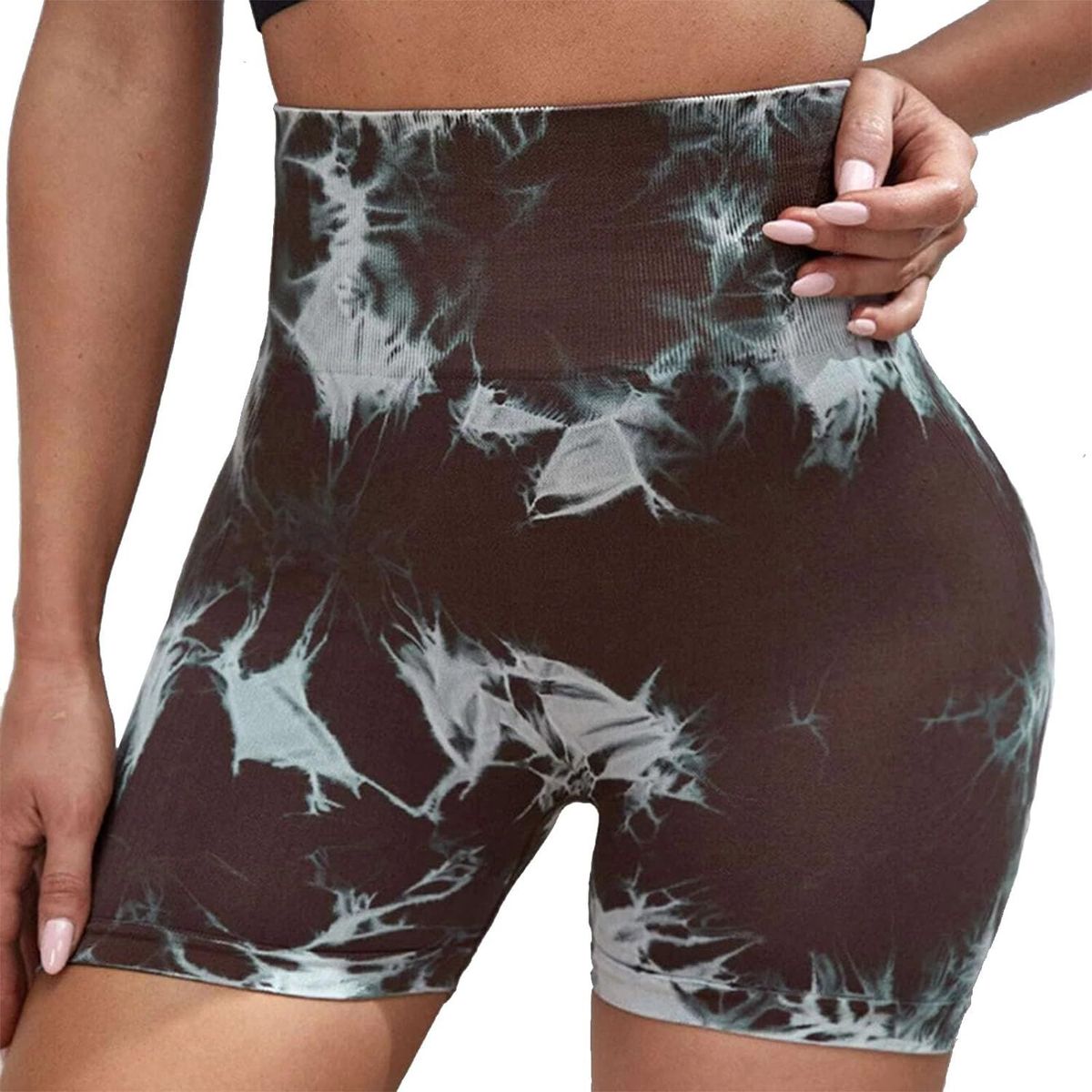 GENERICO - Short Deportivo Tie Dye para Mujer Scrunch Butt