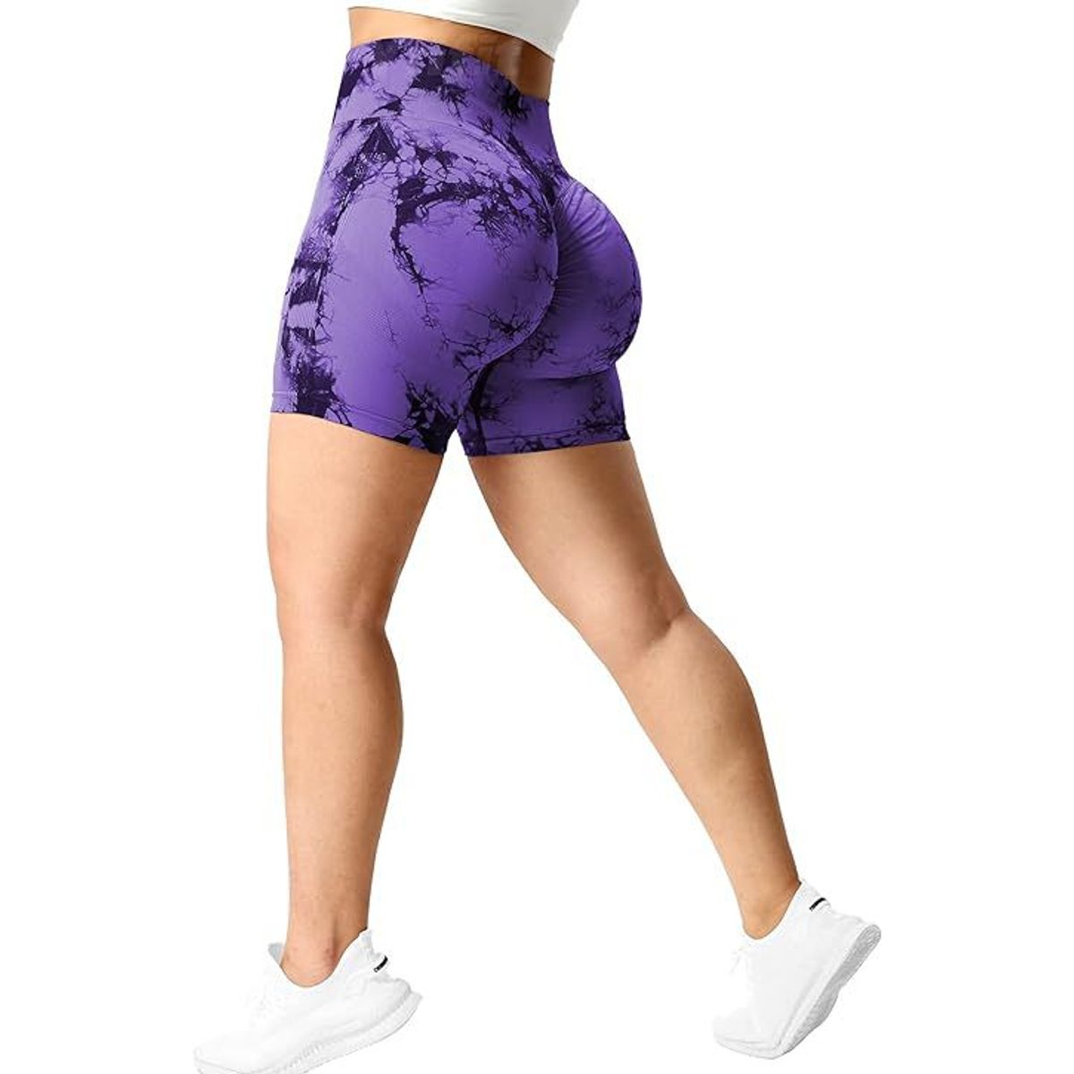 GENERICO - Short Deportivo Tie Dye para Mujer Scrunch Butt