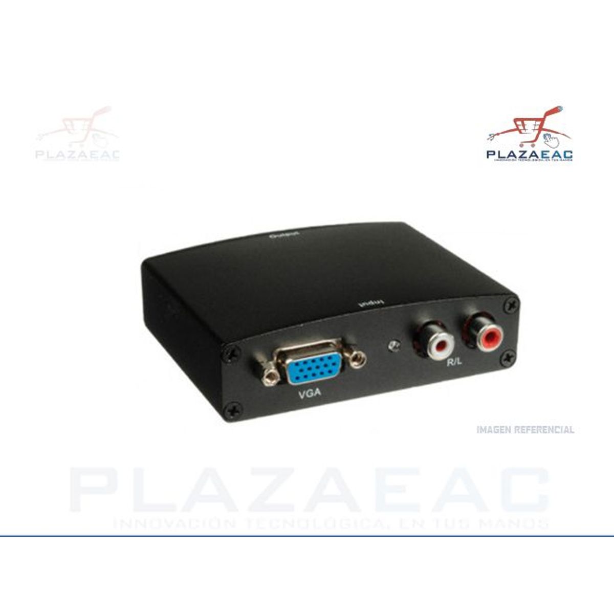 GENERICO - MINI CONVERTIDOR VGA A HDMI CON AUDIO, METÁLICO