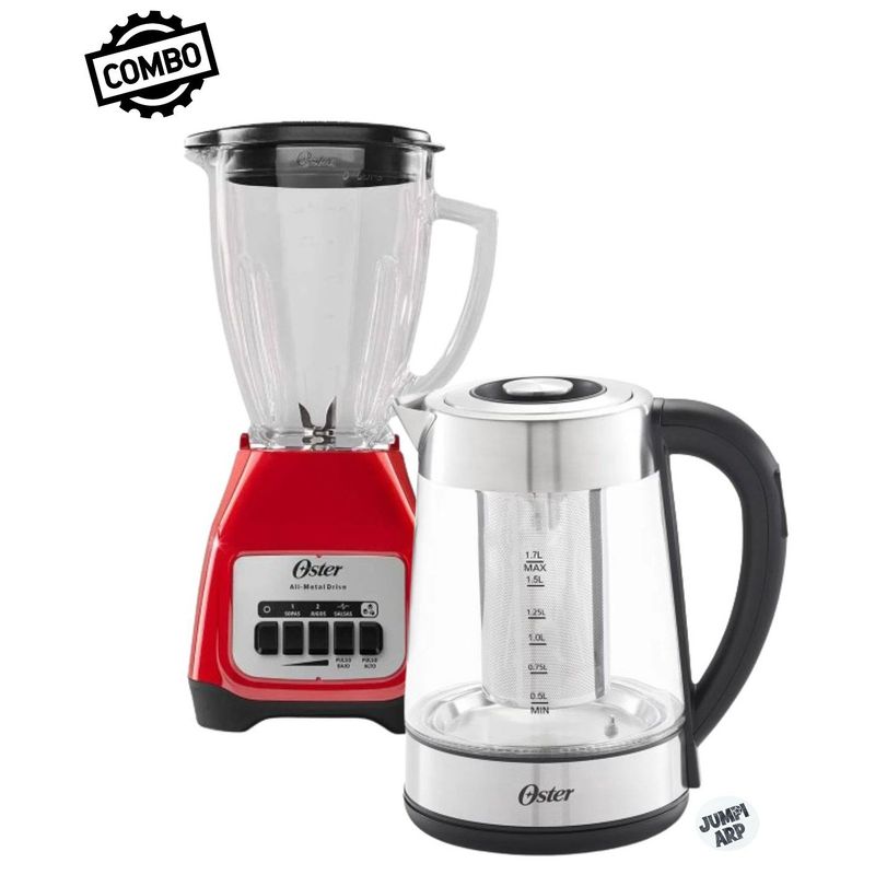 OSTER - Combo Oster Licuadora Blstkag Rpb + Hervidor Eléctrico Bvstkt8990
