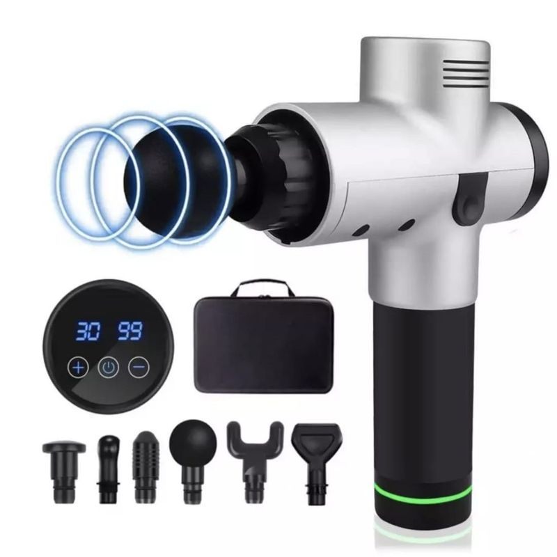 GENERICO - Pistola de masaje muscular 30 NIVELES - con pantalla - LCD