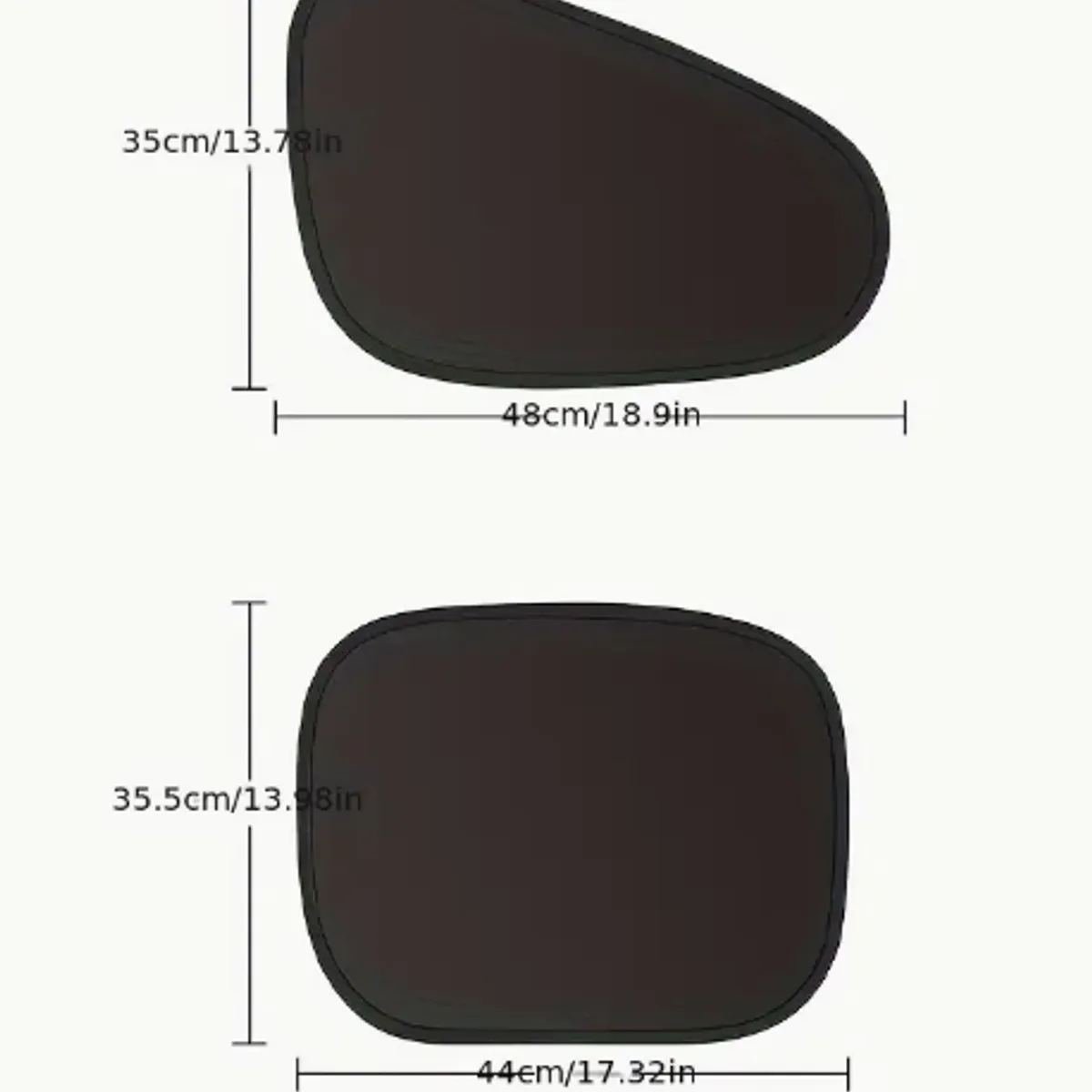 GENERICO - 4 Tapasol Laterales de Absorción para Ventanas del Auto