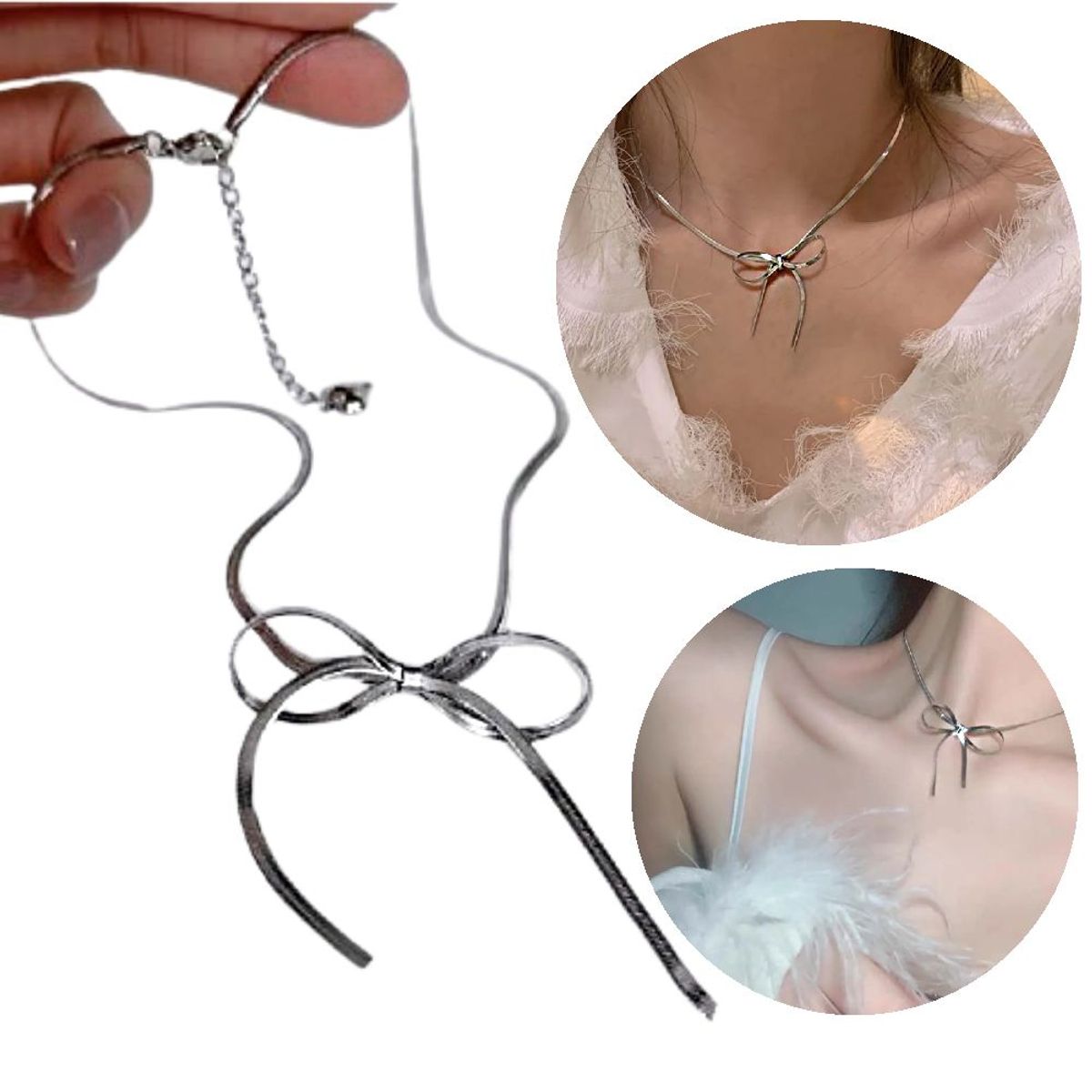 GENERICO - Collar De Dama Lazo Coquette Regalo Dia Especial