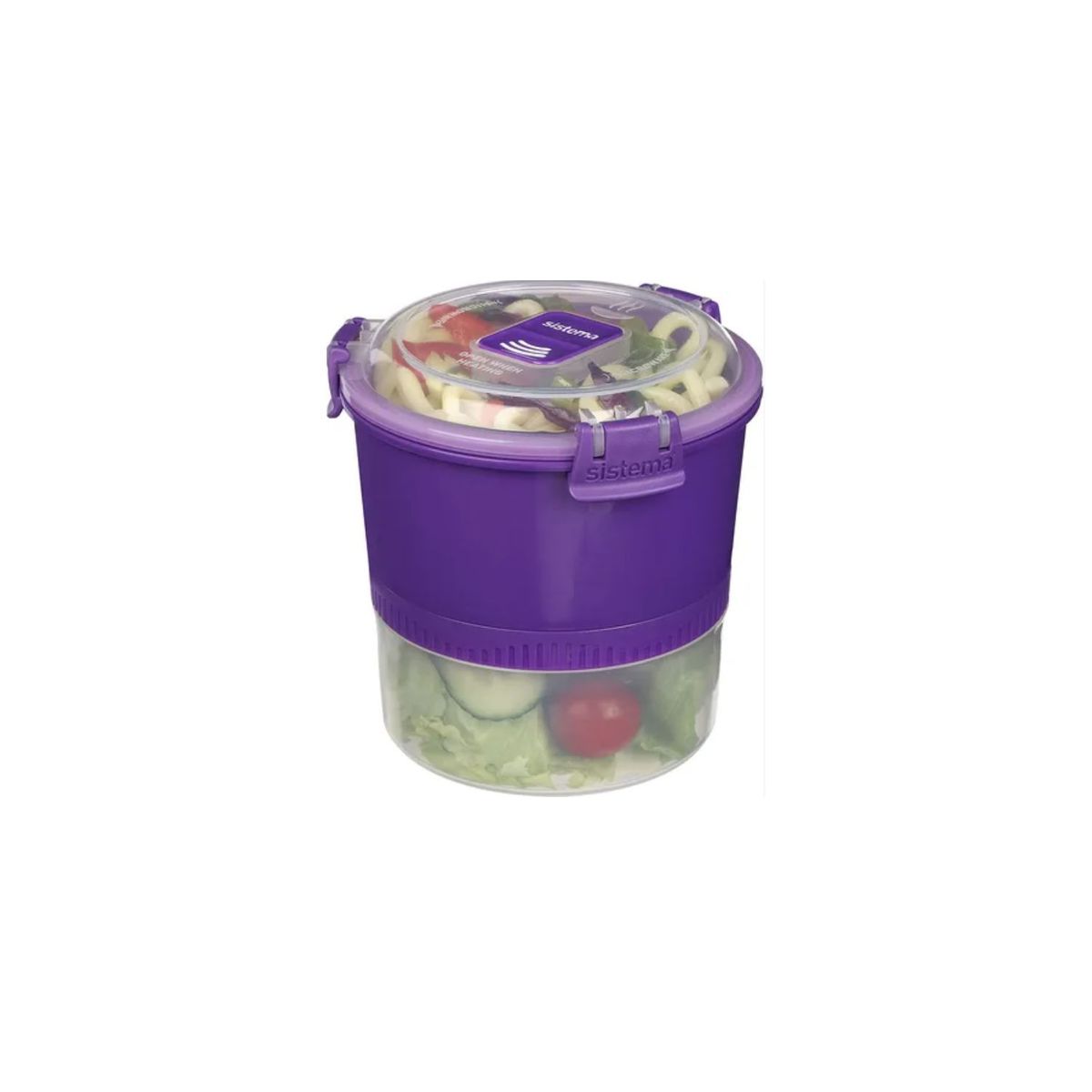 SISTEMA - TAPER LUNCHSTACK TO GO DE 965 ML SISTEMA 2 en 1 -  morado