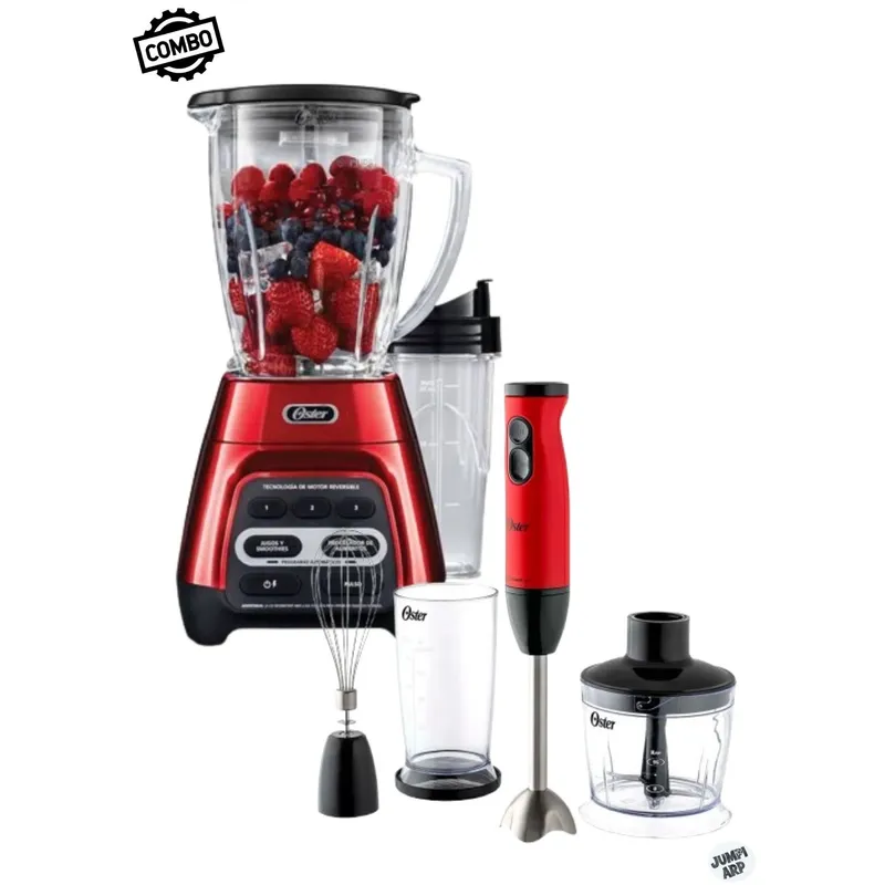 OSTER - Combo Oster Licuadora Blstpyg1310rbg + Batidora Inmersion FPSTHB460A.