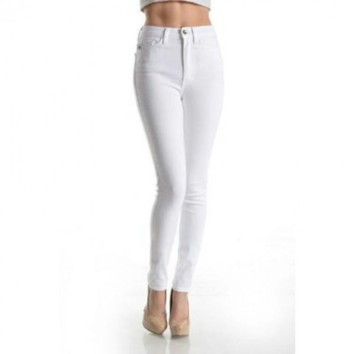 GENERICO - PANTALON SKINNY JEAN STRECH BLANCO