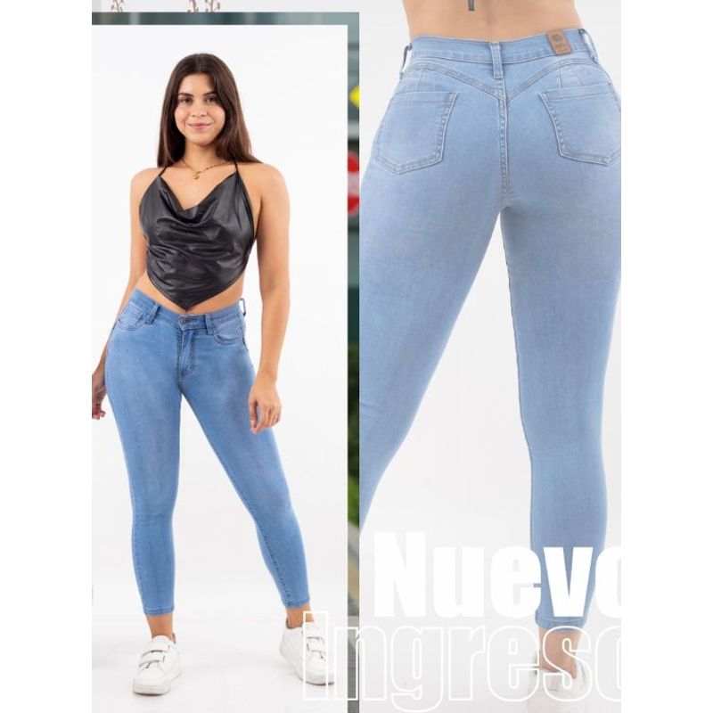 GENERICO - PANTALON SKINNY JEAN STRECH AZUL CLARO