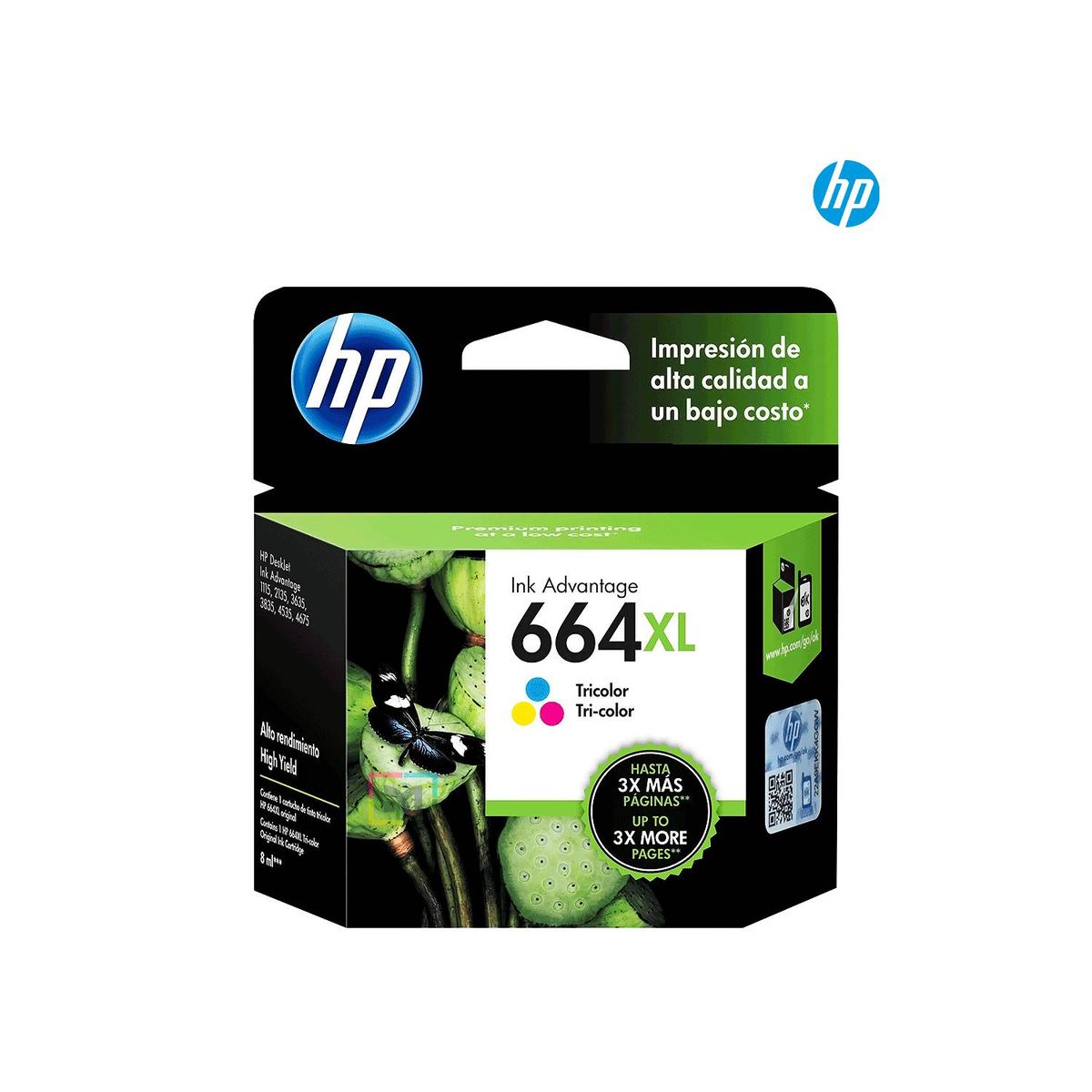 HP - Cartucho HP 664XL Tricolor F6V30AL original