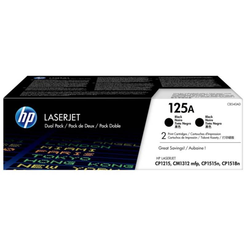 HP - TONER HP 125A CÓDIGO CB540AD DUAL NEGRO 4400 Pág