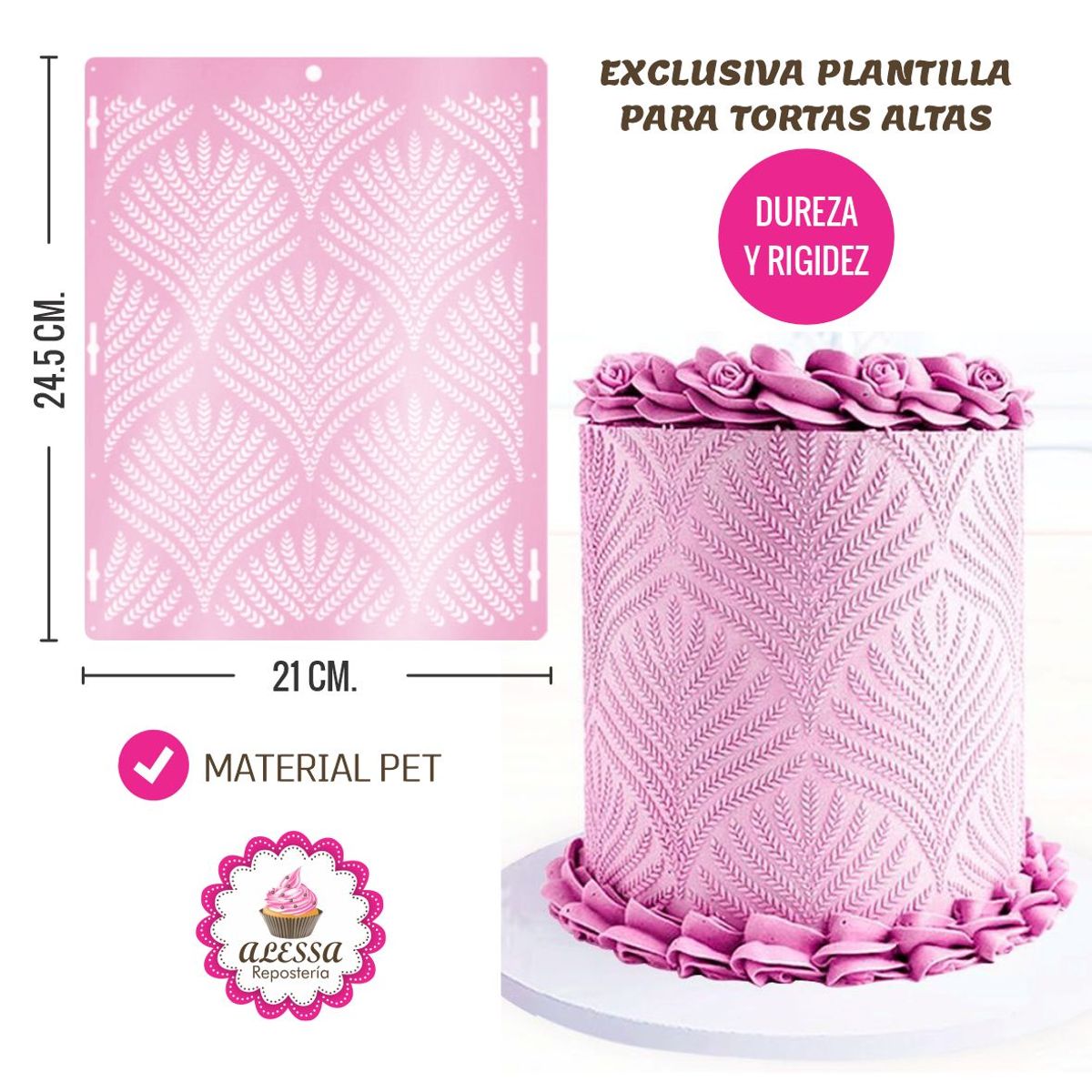 GENERICO - Plantilla Stencil Modelo Harvest para Reposteria