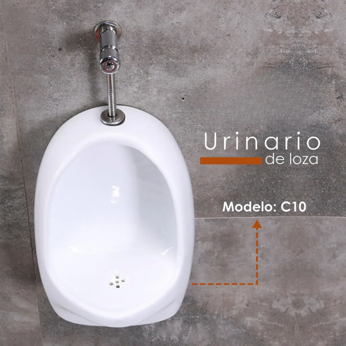 XM - URINARIO BLANCO CUADRADO C10