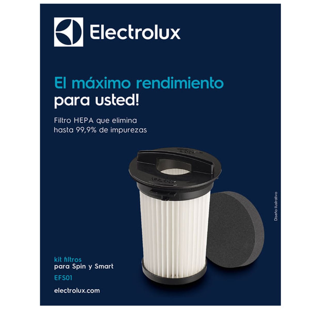 ELECTROLUX - Filtros EFS01 para aspiradora ABS01-ABS02-ABS03