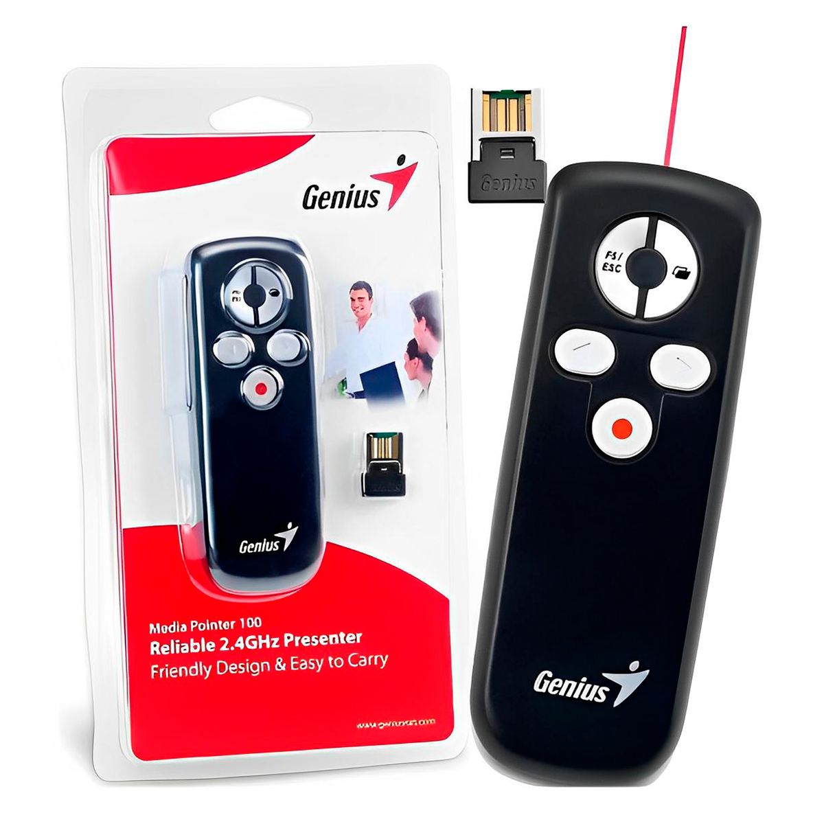 GENIUS - Puntero Laser Presentador Exposiciones Genius Pointer 100