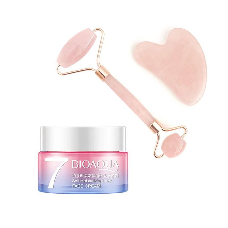 BIOAQUA - Crema Aclaradora V7 Bioaqua + Rodillo de Cuarzo Facial