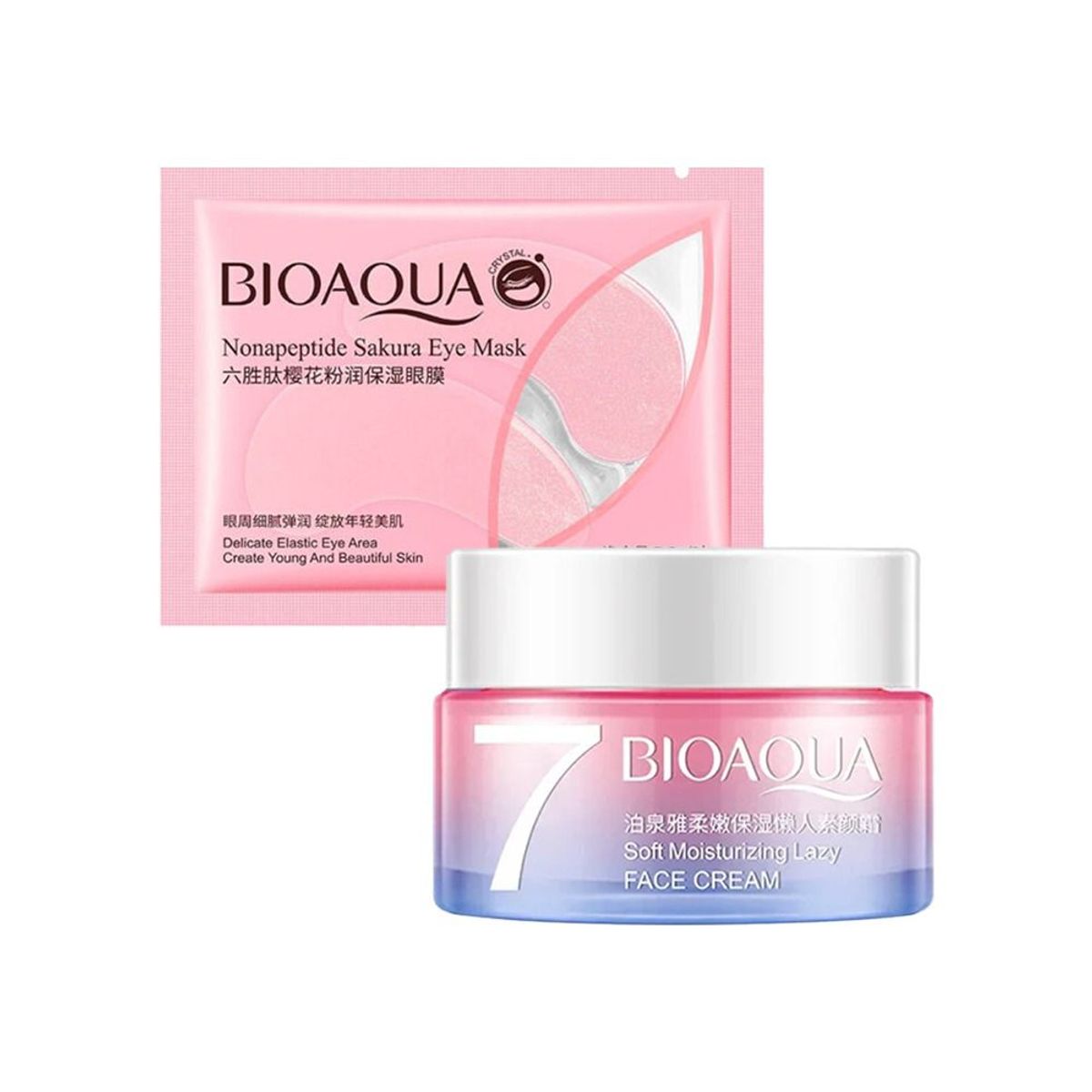 BIOAQUA - Crema Aclaradora V7 Bioaqua + Mascarilla para Ojos Bioaqua