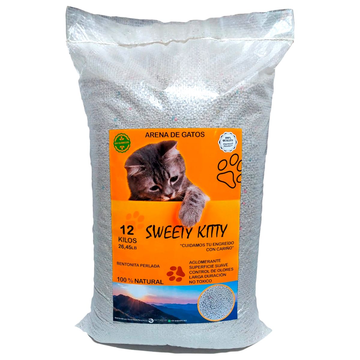 GENERICO - Arena Sanitaria Para Gatos Bolsa X 12 Kg Perlas Finas