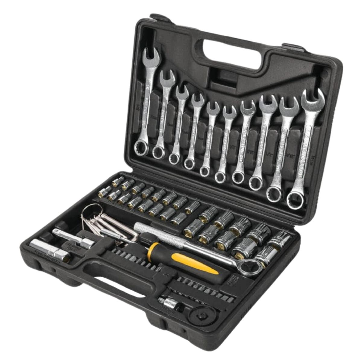 PRETUL - Juego de 70 herramientas 1/4" y 3/8" para mecánico, con maleta Pretul