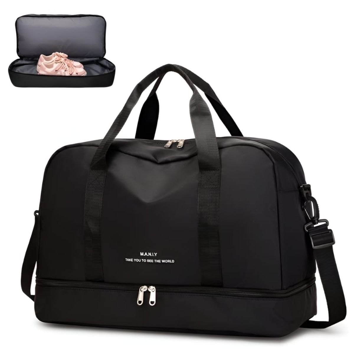 MINARI - Bolso de Viaje Maletín Deportivo Maleta Multiusos H70_.