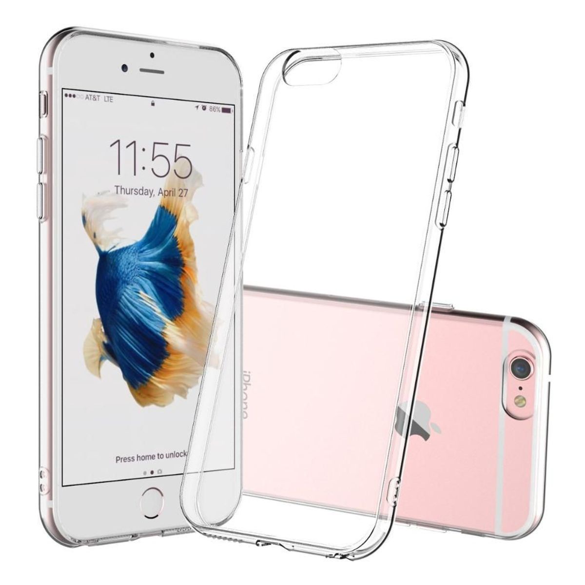GENERICO - Funda para iPhone 6 Plus TPU 100% Antishock Transparente Resistente