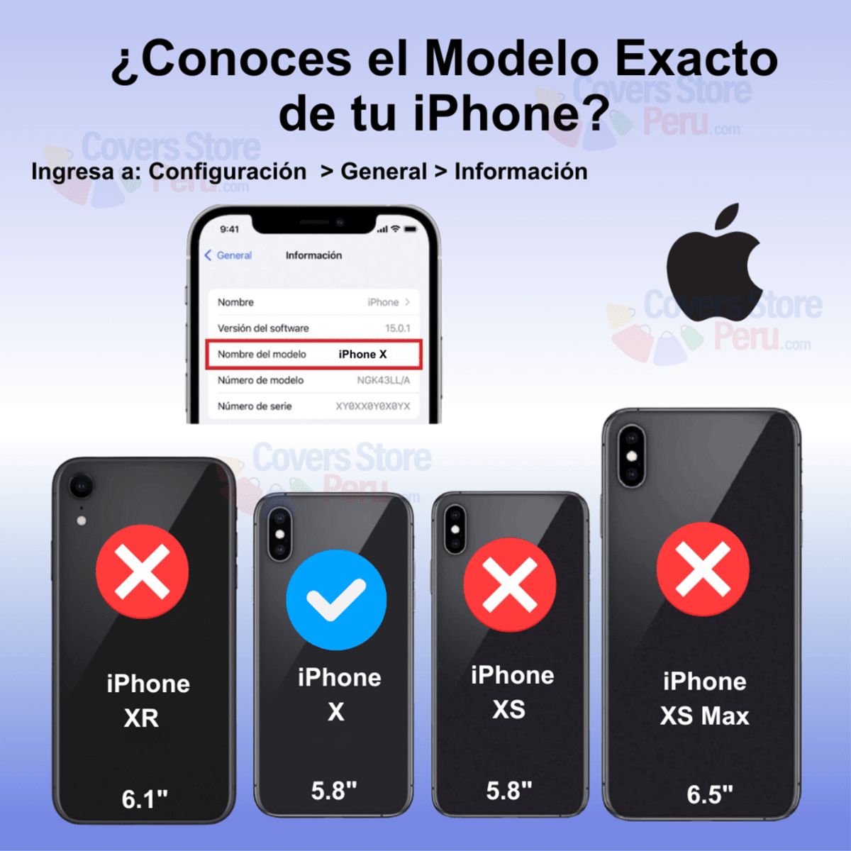 GENERICO - Funda Case para iPhone X TPU 100% Antishock Transparente Resistente