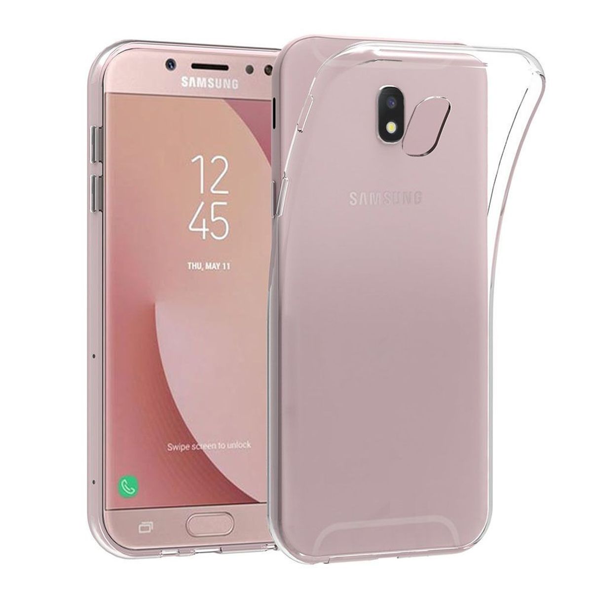 GENERICO - Funda para Samsung J7 Pro TPU 100% Antishock Transparente Resistente