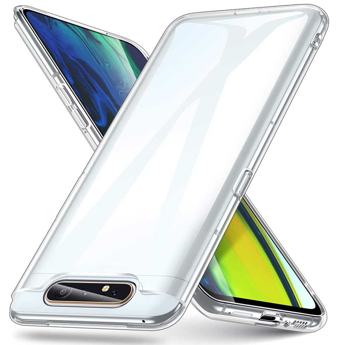 GENERICO - Funda Case para Samsung A80 TPU 100% Antishock Transparente Resistente
