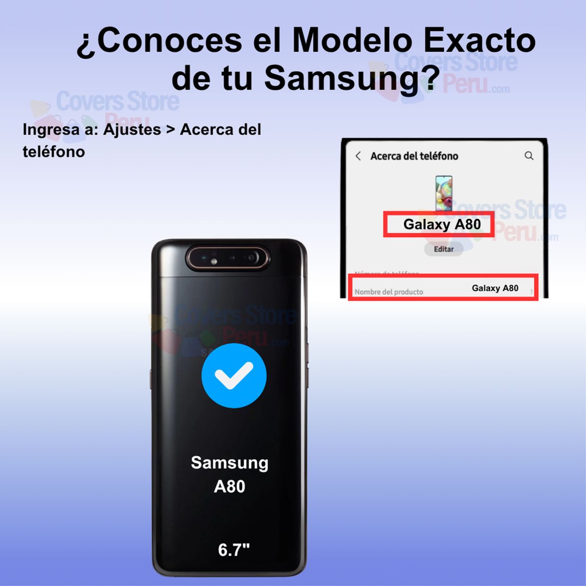 GENERICO - Funda Case para Samsung A80 TPU 100% Antishock Transparente Resistente