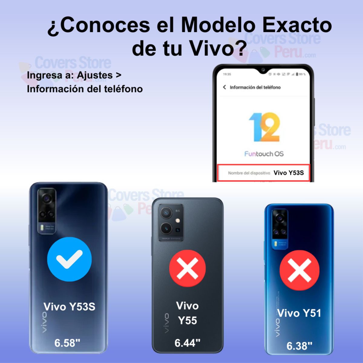 GENERICO - Funda Case para Vivo Y53S TPU 100% Antishock Transparente Resistente