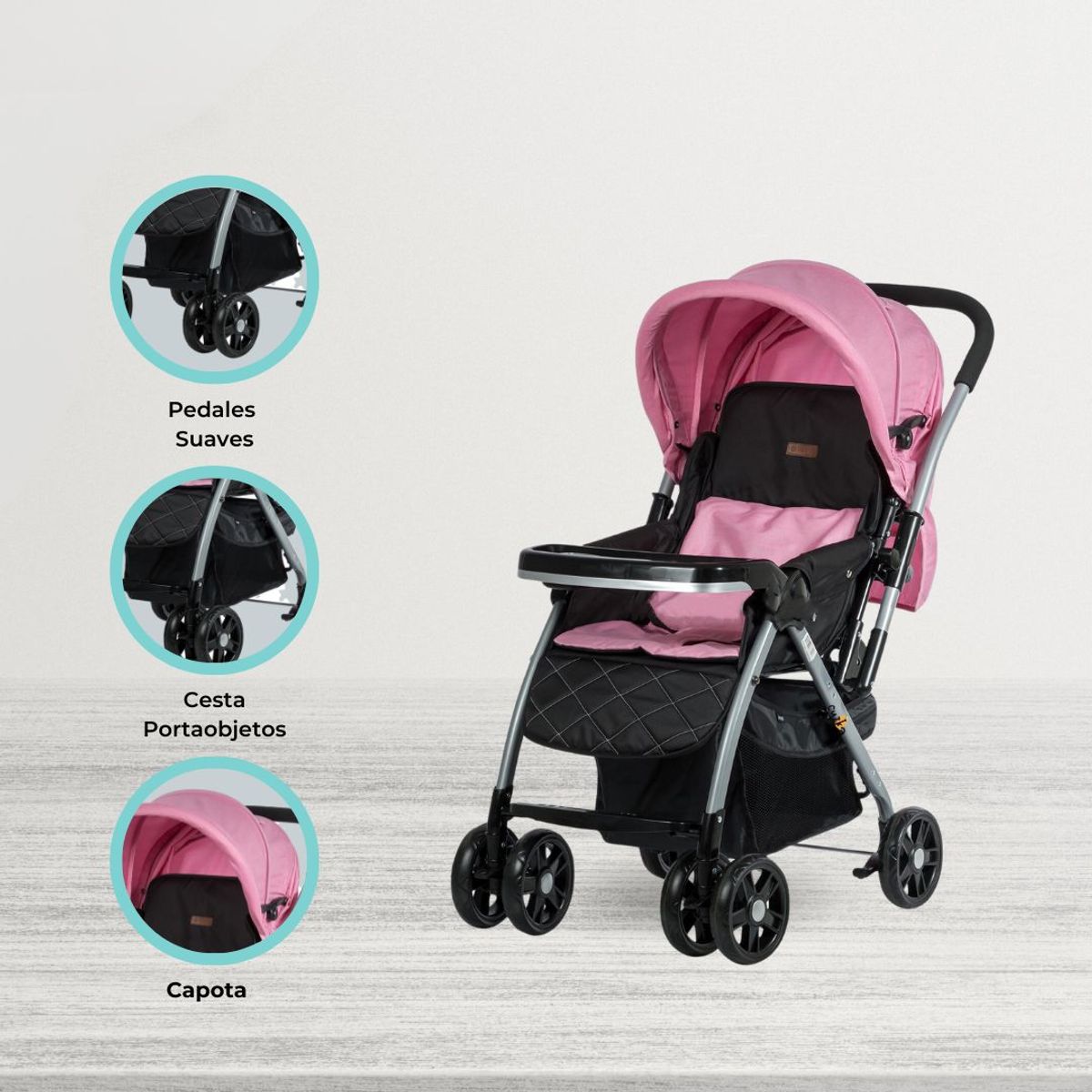EBABY - Coche Cuna para bebé «BLAKE SIGNATURE» Pink