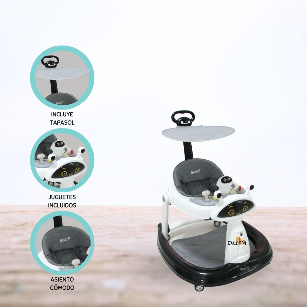 EBABY - Andador Guiador para Bebé «LANA» Black