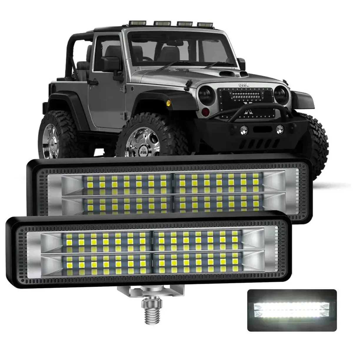 GENERICO - Neblinero Led Con Espejo 6D Auto Moto